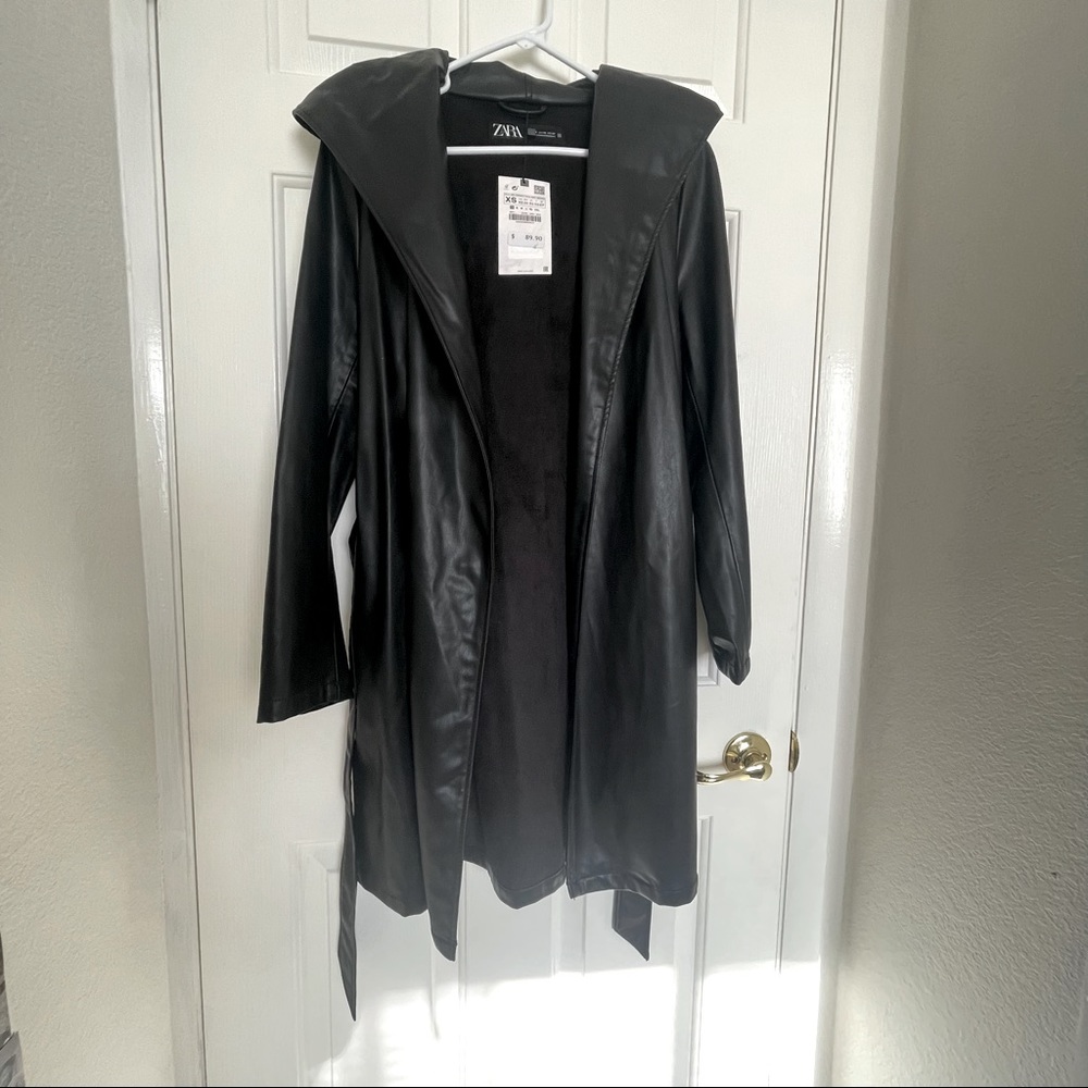 Zara Faux Leather Trench